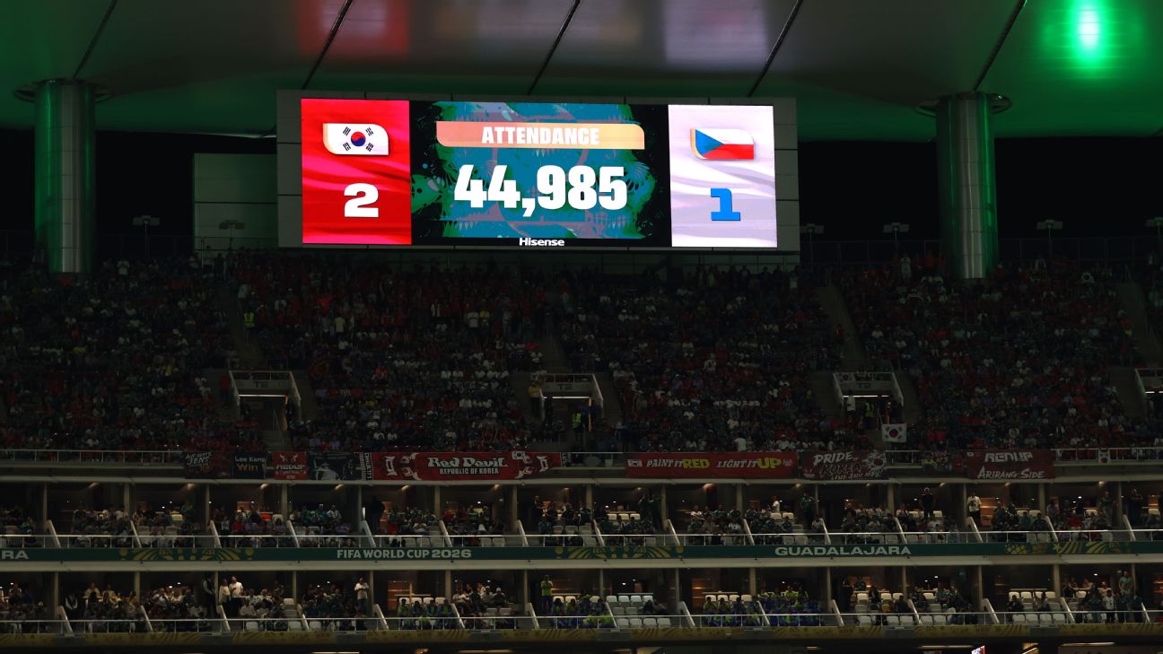 韩国捷克世界杯争议上座率 FIFA硬刚4.4万数据："扫票就算"